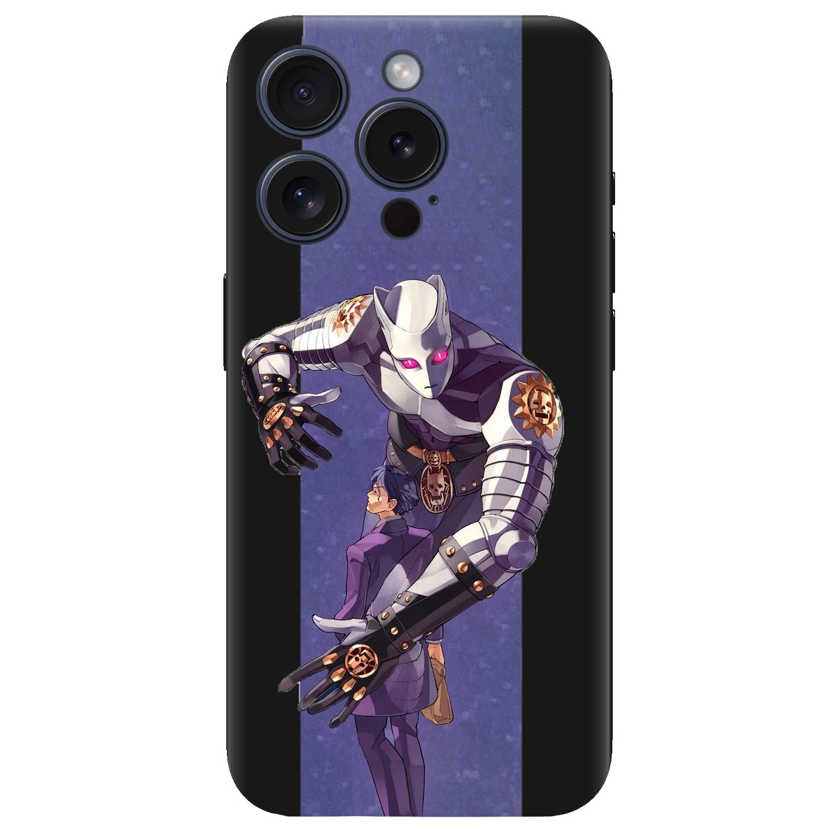 Чохол для Apple iPhone 15 Pro Max чорний матовий soft touch Killer Queen JoJo - фото 1 - Чохли для телефонів