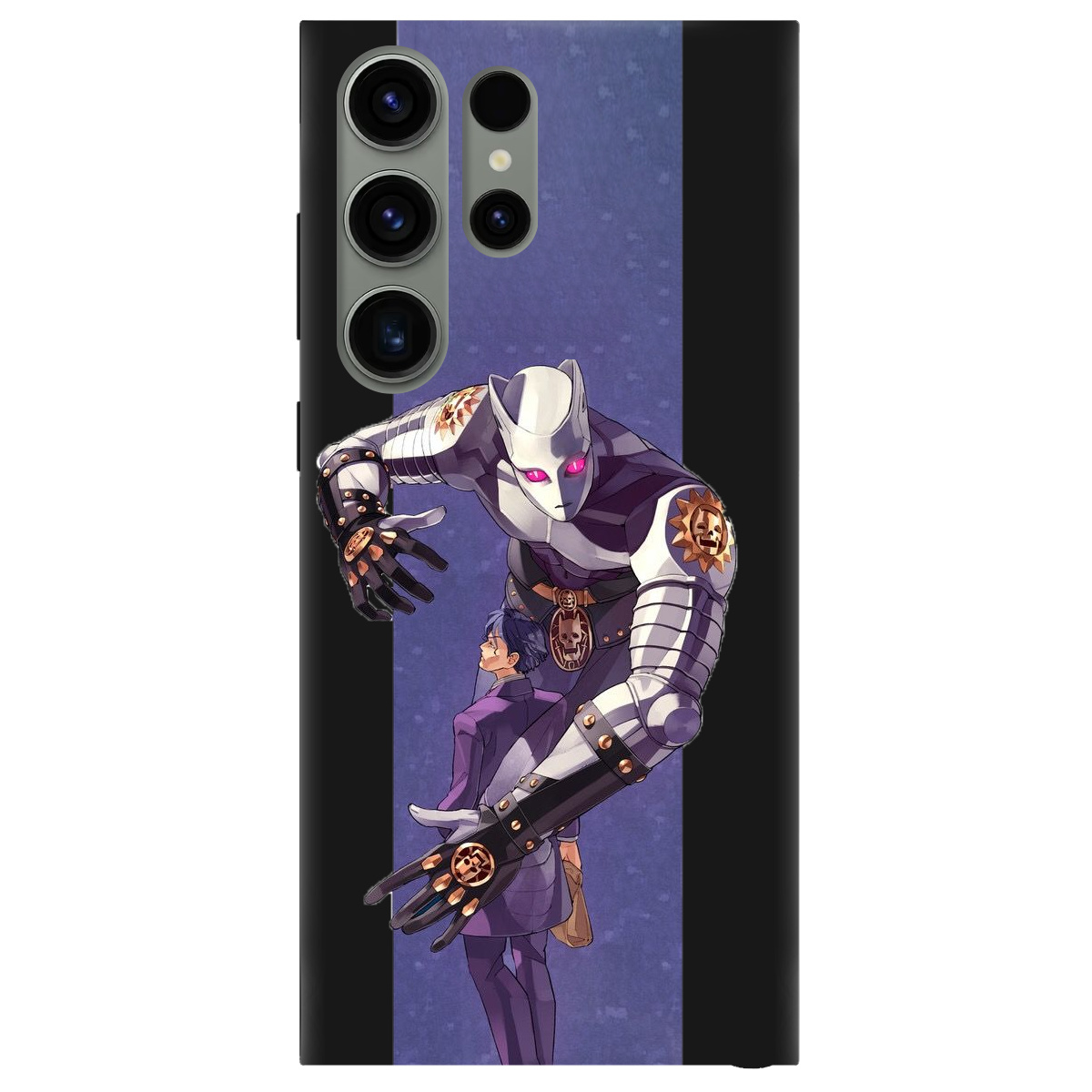 Чехол для Samsung Galaxy S23 Ultra черный матовый soft touch Killer Queen JoJo - фото 1 - Чехлы для телефонов