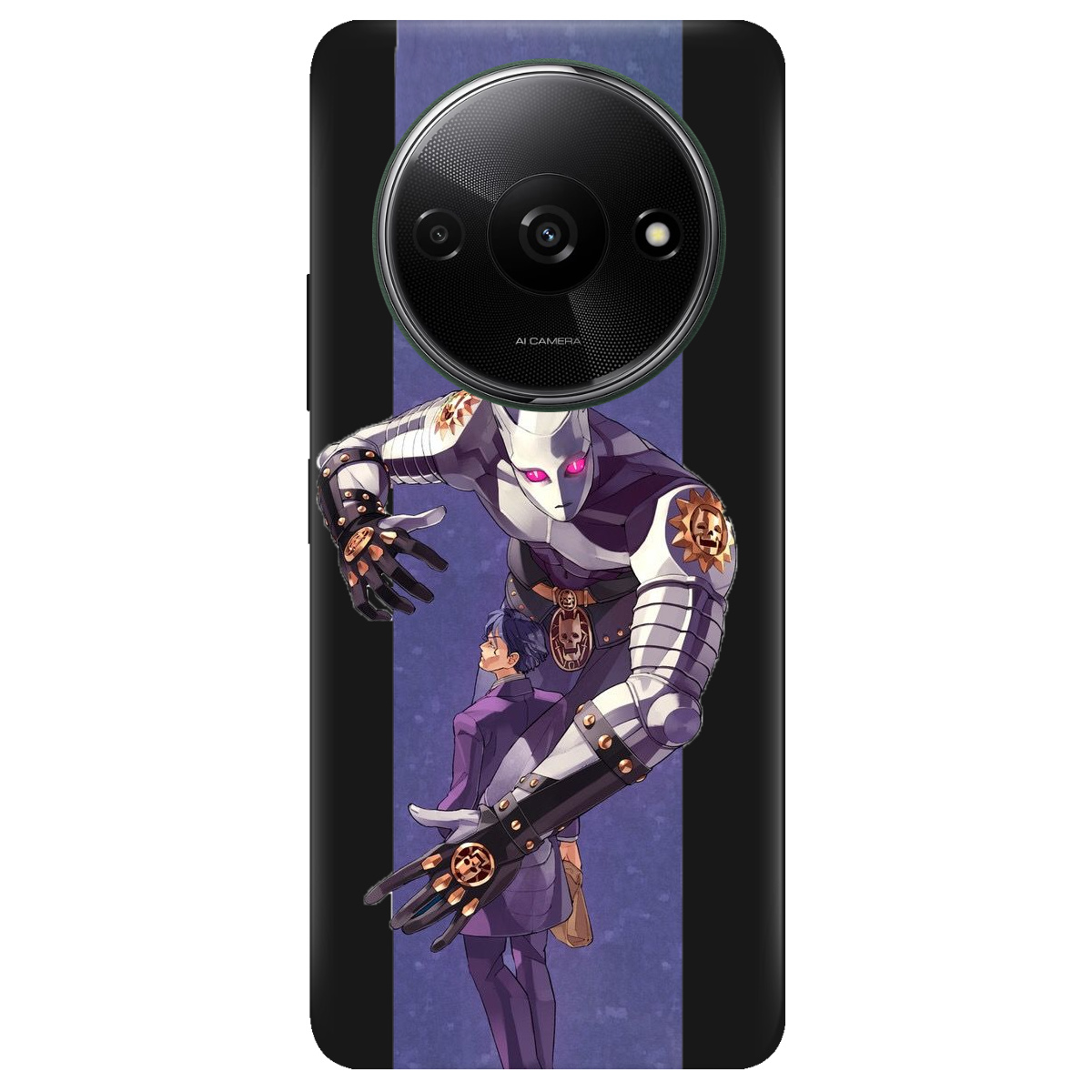 Чехол для Xiaomi Redmi A3 черный матовый soft touch Killer Queen JoJo - фото 1 - Чехлы для телефонов