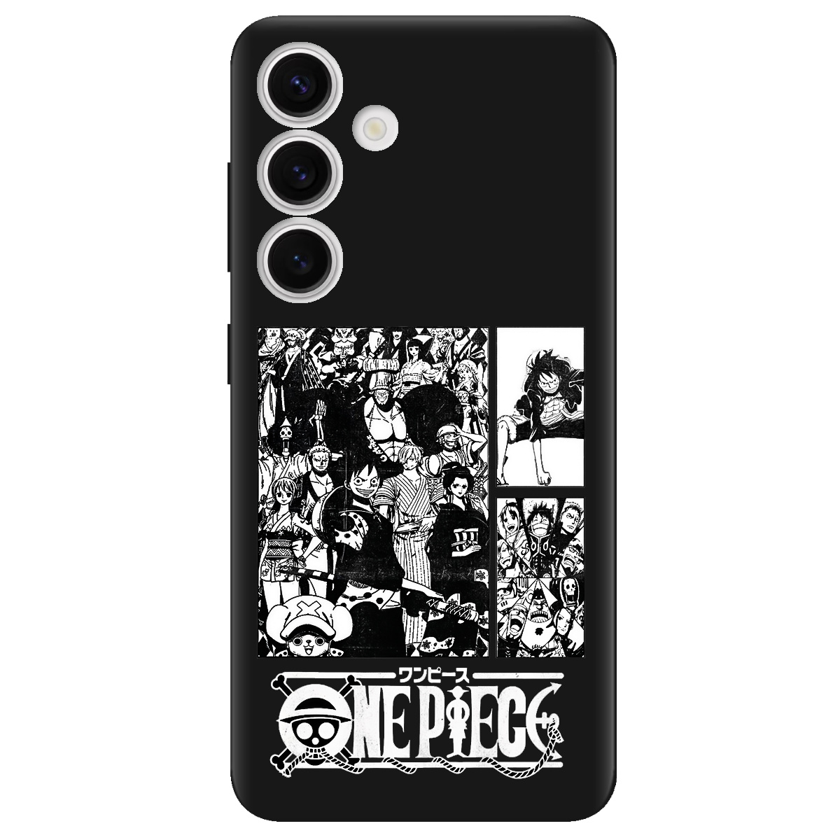 Чехол для Samsung Galaxy S25 Plus черный матовый soft touch Panels - фото 1 - Чехлы для телефонов