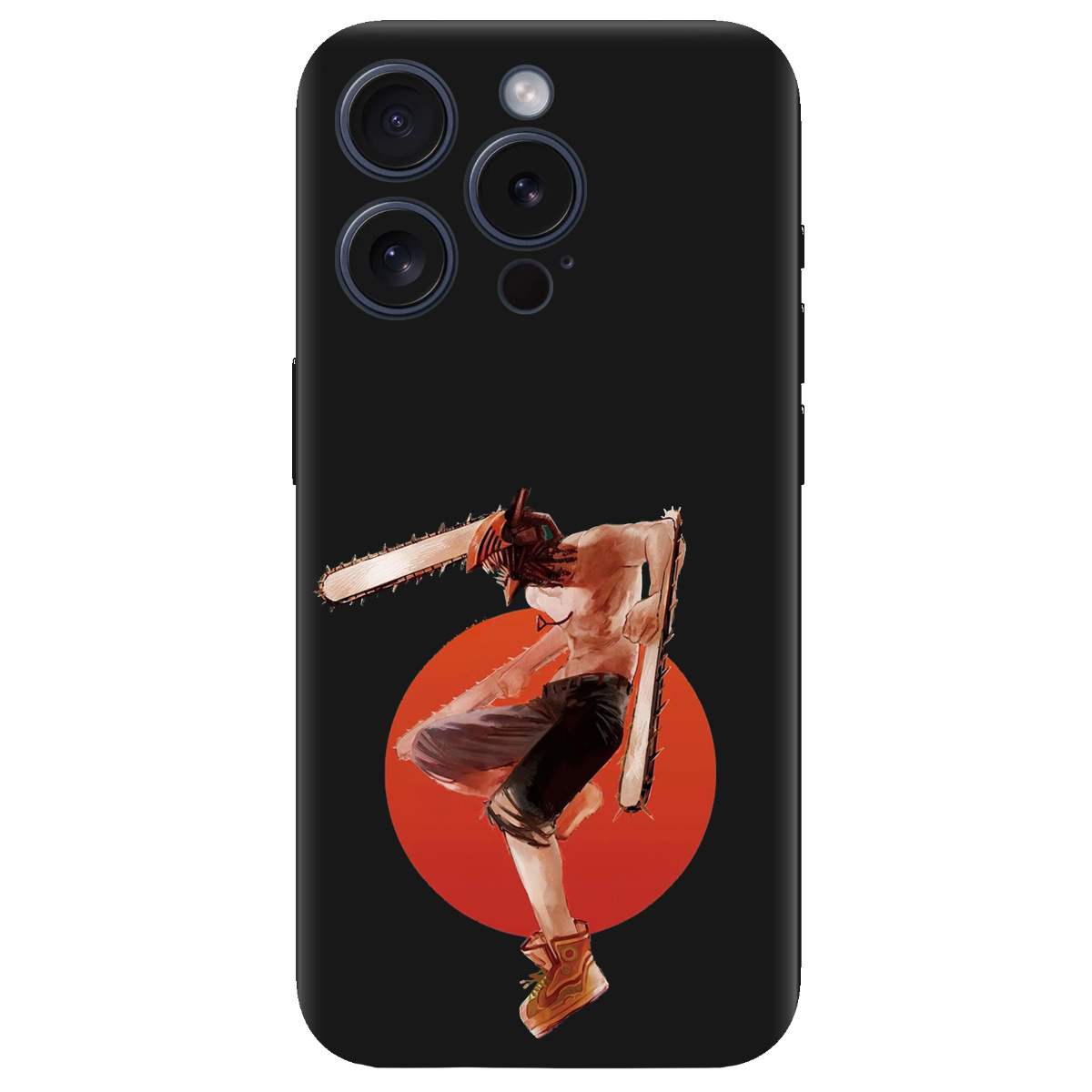 Чохол для Apple iPhone 15 Pro Max чорний матовий soft touch Денджі - фото 1 - Чохли для телефонів