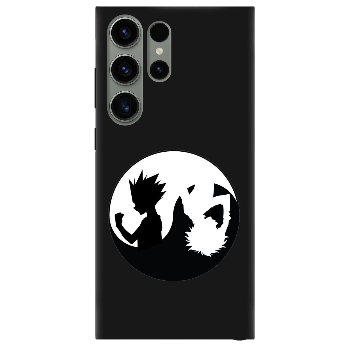 Чохол для Samsung Galaxy S23 Ultra чорний матовий soft touch Ying Yang Hunter x Hunter - фото 1 - Чохли для телефонів