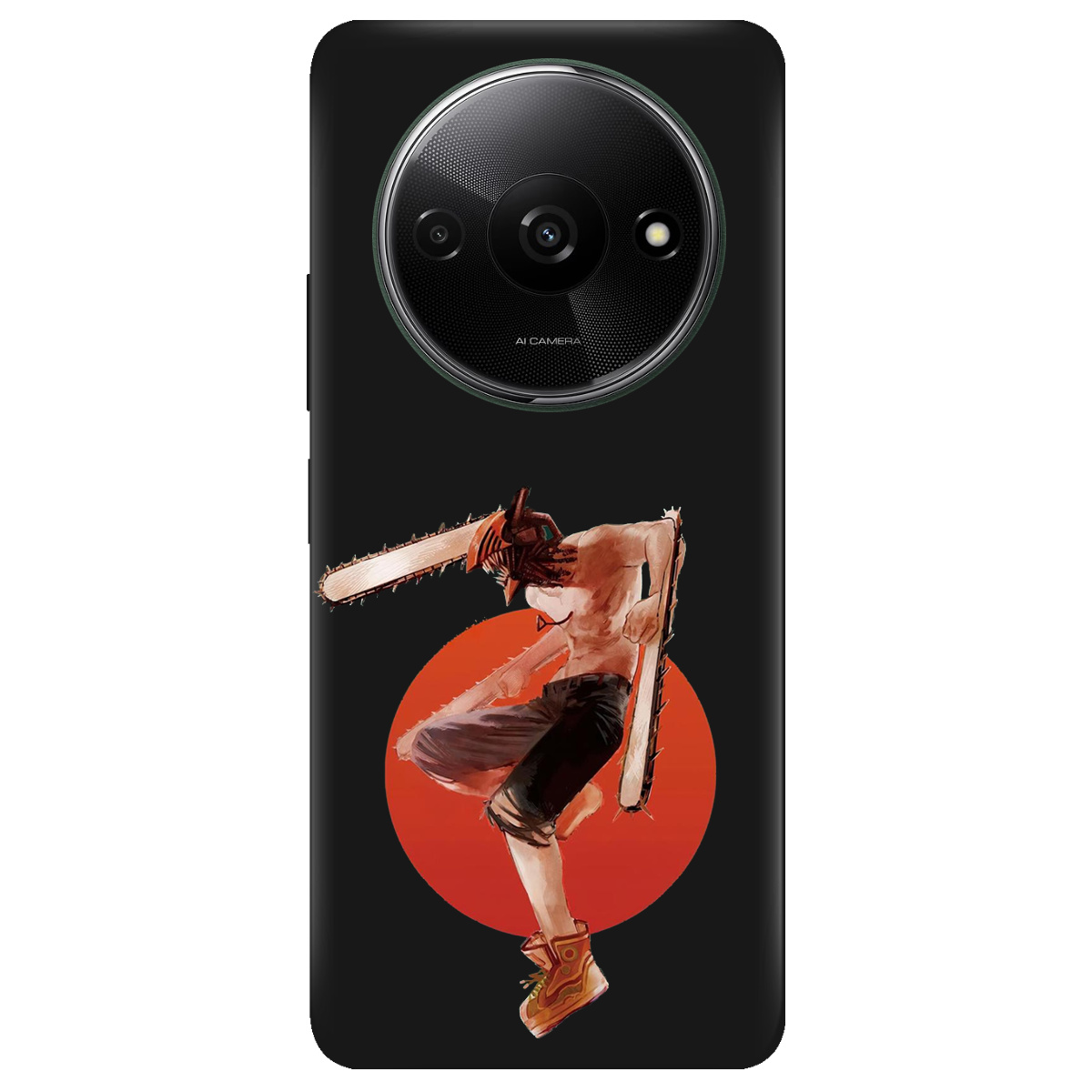 Чехол для Xiaomi Redmi A3 черный матовый soft touch Денджі - фото 1 - Чехлы для телефонов