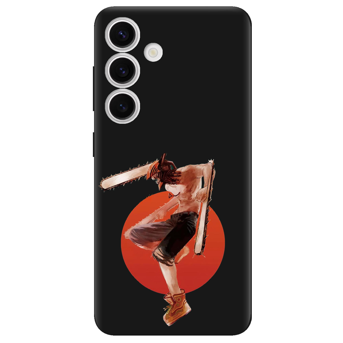 Чехол для Samsung Galaxy S25 Plus черный матовый soft touch Денджі - фото 1 - Чехлы для телефонов