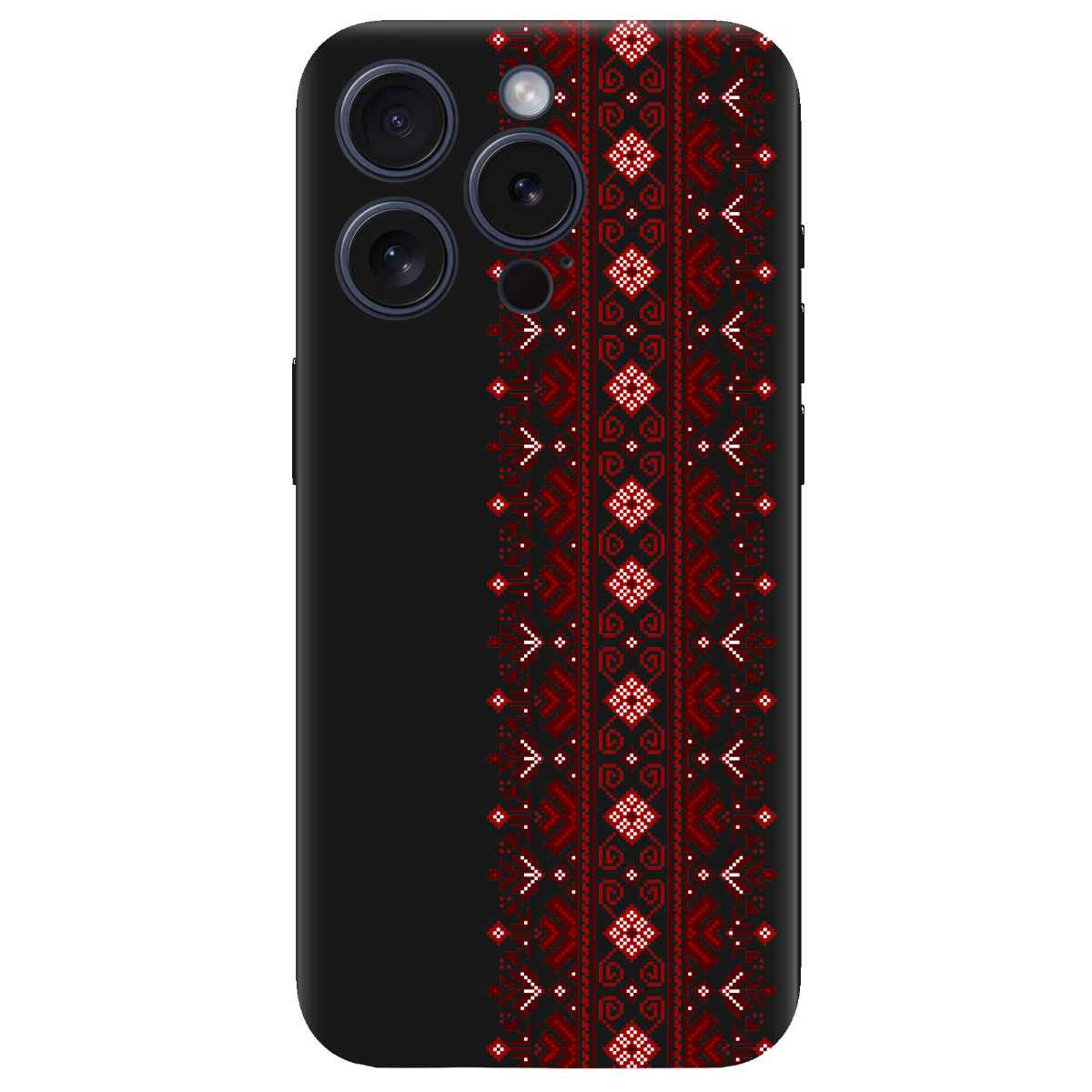 Чохол для Apple iPhone 15 Pro Max чорний матовий soft touch Хрестики долі - фото 1 - Чохли для телефонів