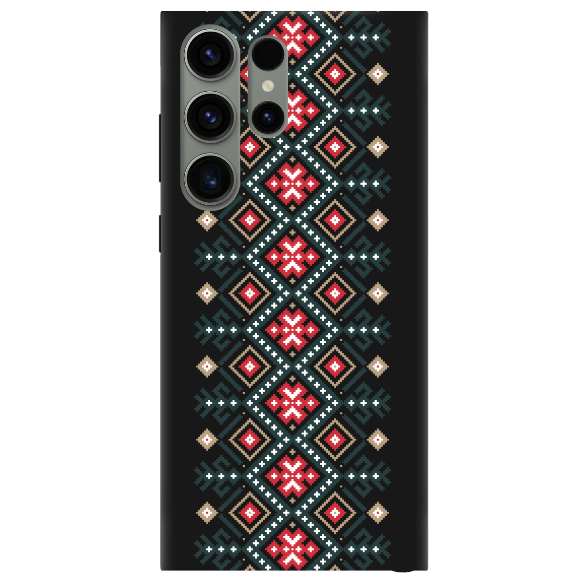 Чохол для Samsung Galaxy S23 Ultra чорний матовий soft touch Стежка предків - фото 1 - Чохли для телефонів