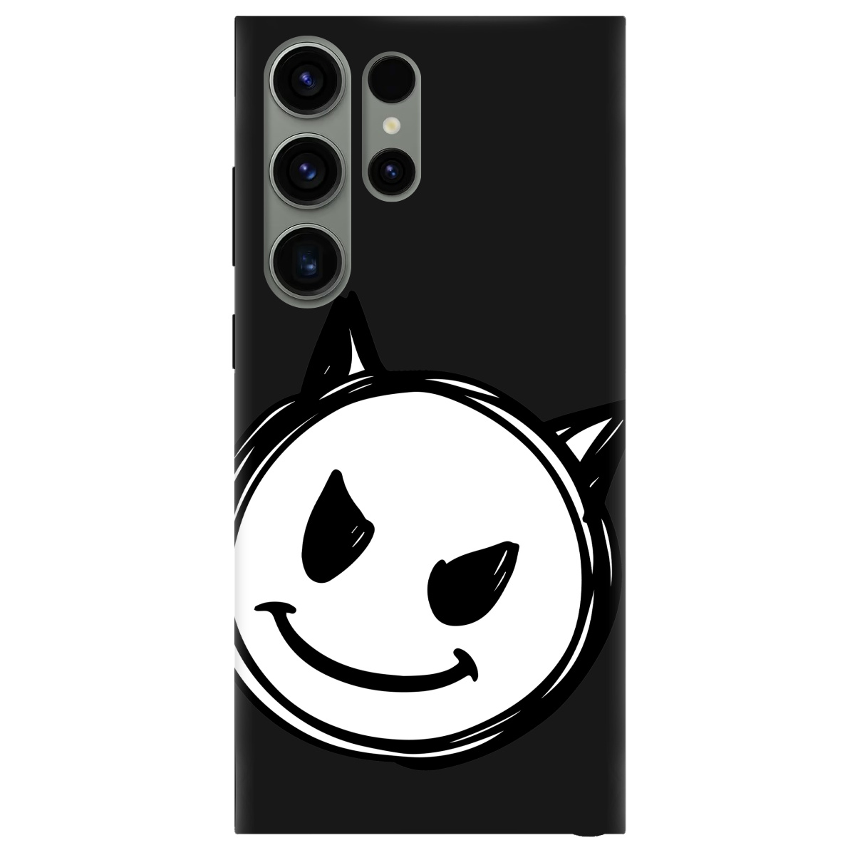 Чохол для Samsung Galaxy S23 Ultra чорний матовий soft touch Настрій чортеняти - фото 1 - Чохли для телефонів