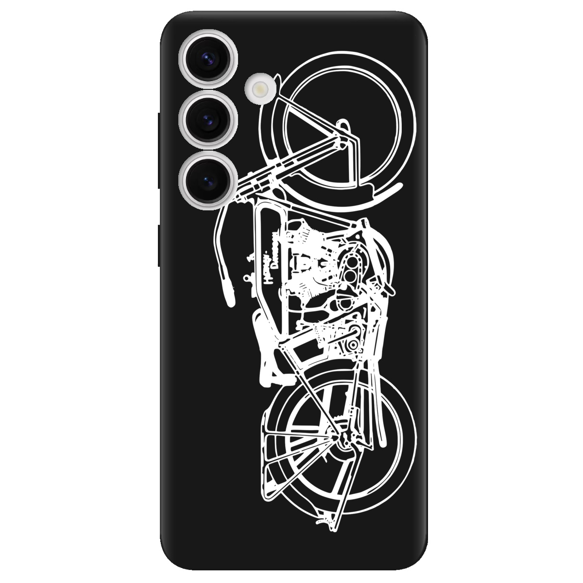 Чохол для Samsung Galaxy S25 Plus чорний матовий soft touch Залізна воля - фото 1 - Чохли для телефонів