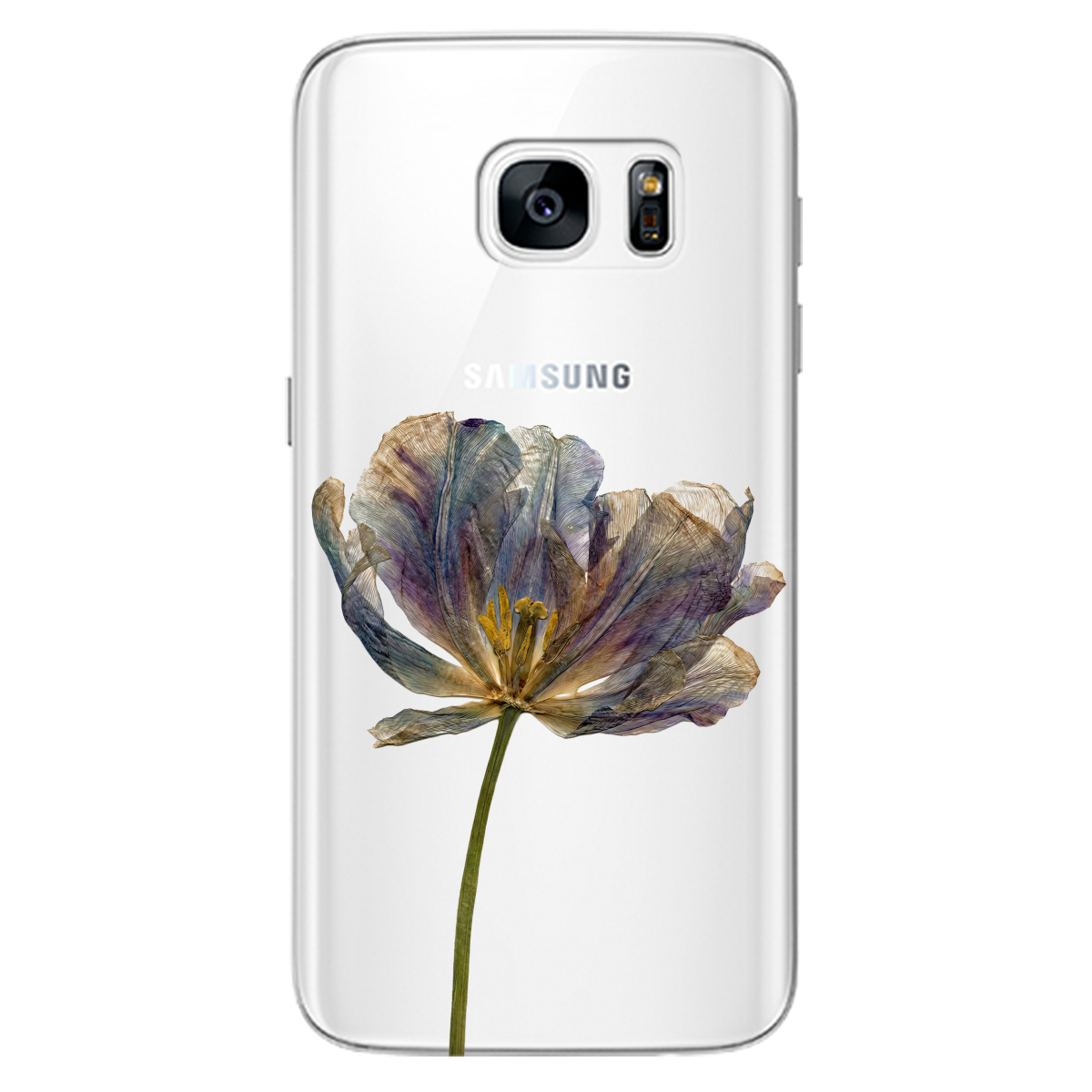Чохол для Samsung Galaxy S7 прозорий Ніжний сухоцвіт - фото 1 - Чохли для телефонів