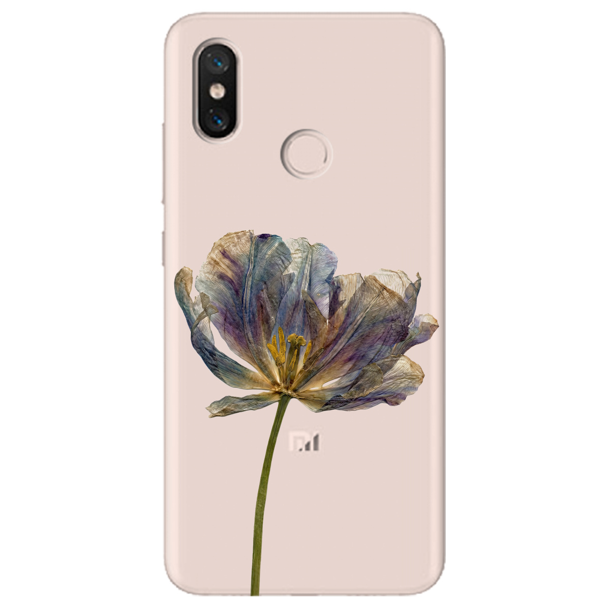 Чехол для Xiaomi Mi 8 прозрачный Нежный сухоцвет - фото 1 - Чехлы для телефонов