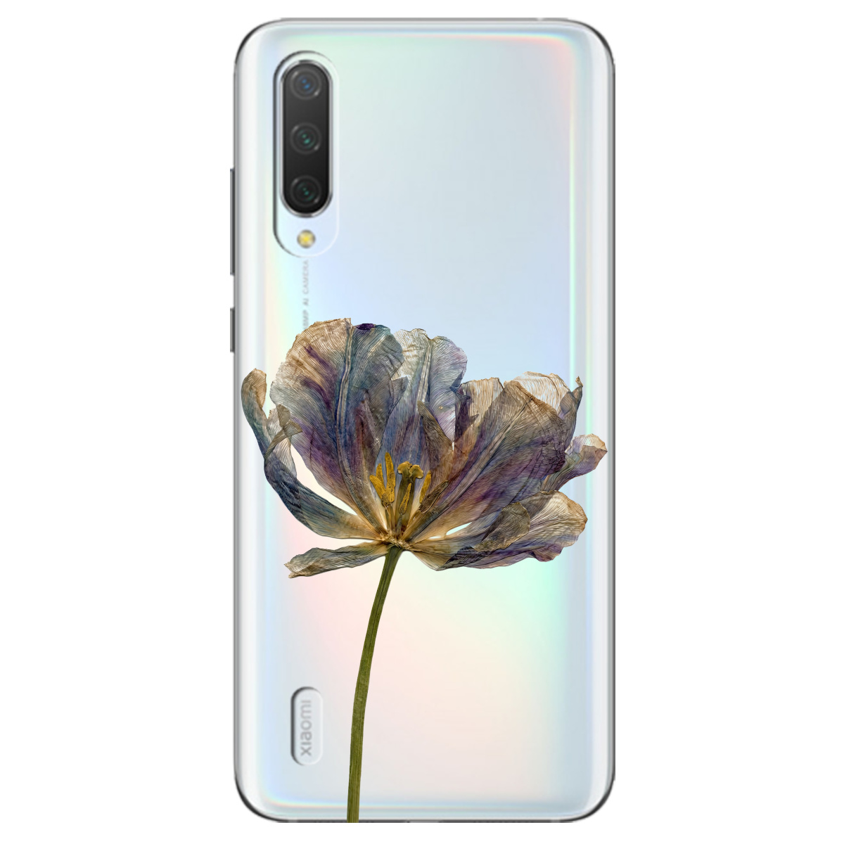Чехол для Xiaomi Mi A3 прозрачный Нежный сухоцвет - фото 1 - Чехлы для телефонов