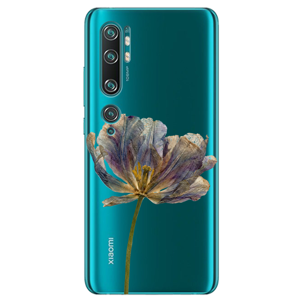Чохол для Xiaomi Mi Note 10 прозорий Ніжний сухоцвіт - фото 1 - Чохли для телефонів