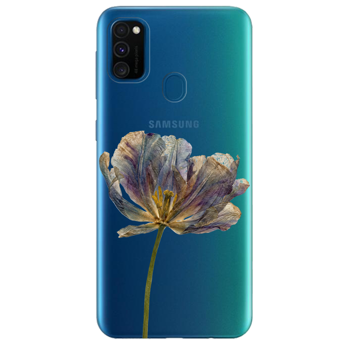 Чехол для Samsung Galaxy M21 прозрачный Нежный сухоцвет - фото 1 - Чехлы для телефонов