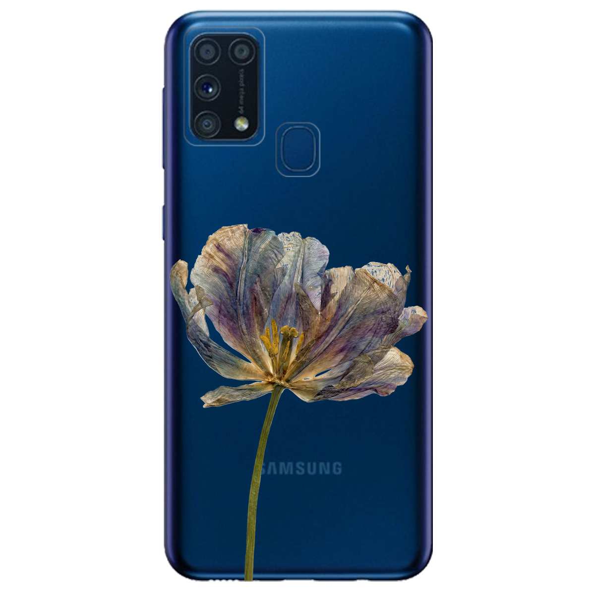 Чехол для Samsung Galaxy M31 прозрачный Нежный сухоцвет - фото 1 - Чехлы для телефонов