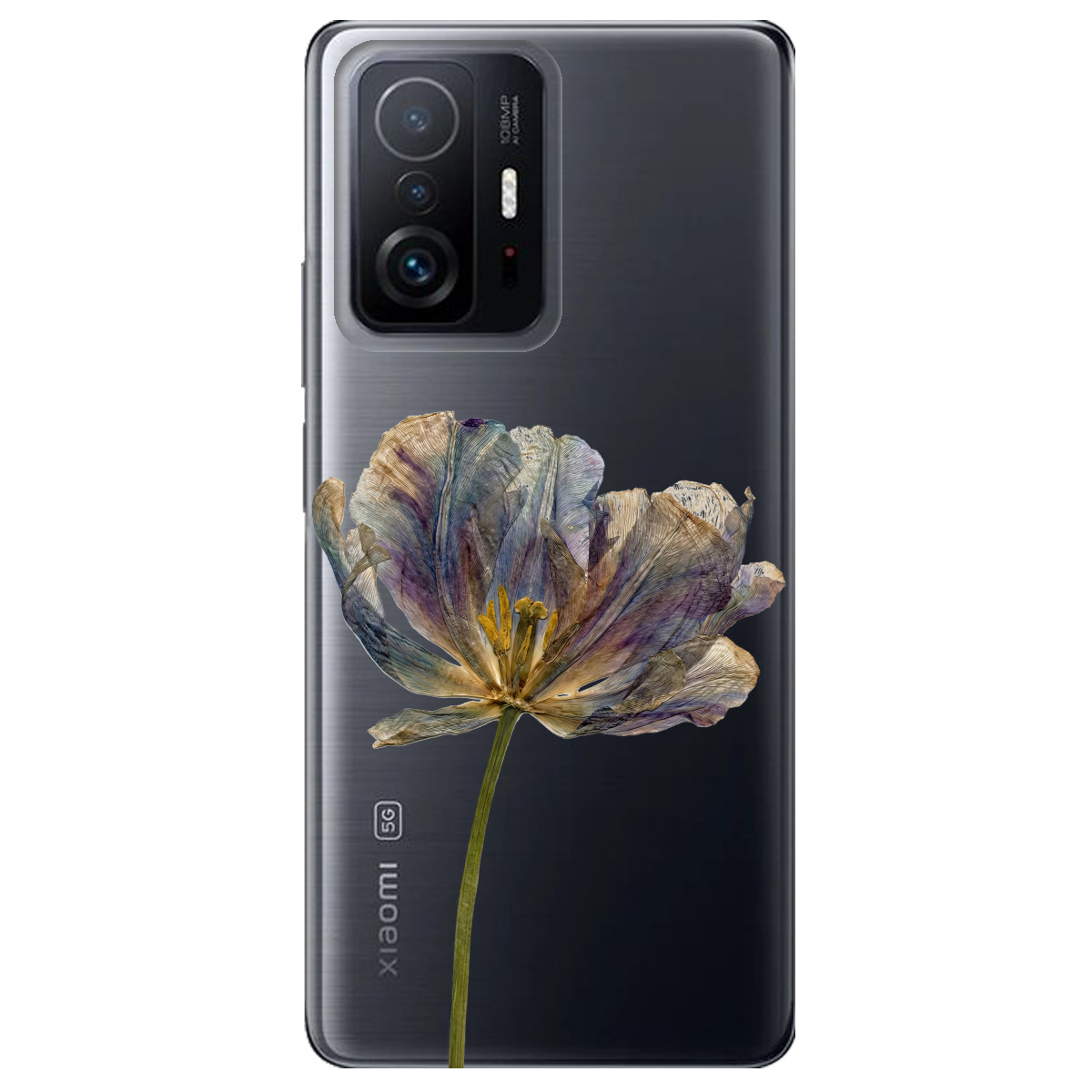 Чохол для Xiaomi 11T прозорий Ніжний сухоцвіт - фото 1 - Чохли для телефонів