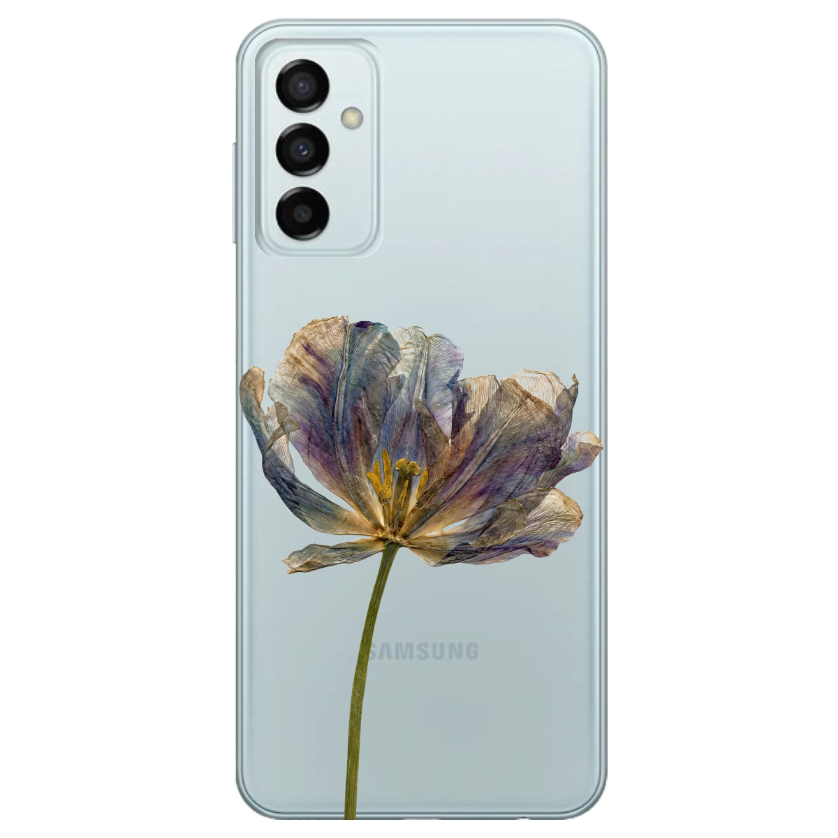 Чехол для Samsung Galaxy M23 5G прозрачный Нежный сухоцвет - фото 1 - Чехлы для телефонов