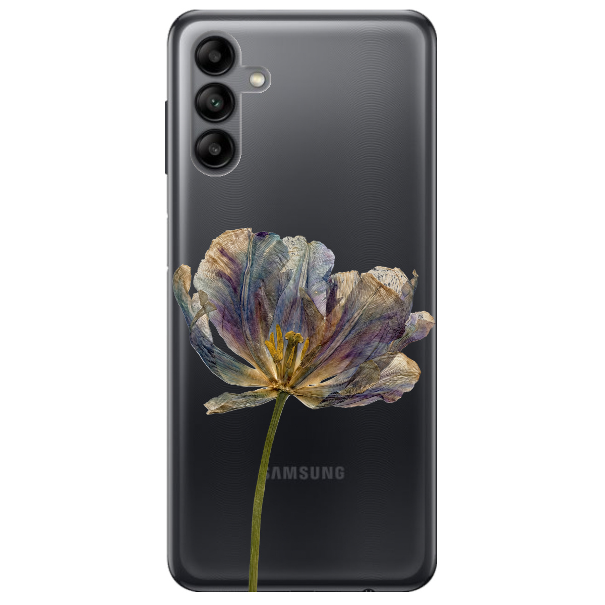 Чехол для Samsung Galaxy A04s прозрачный Нежный сухоцвет - фото 1 - Чехлы для телефонов