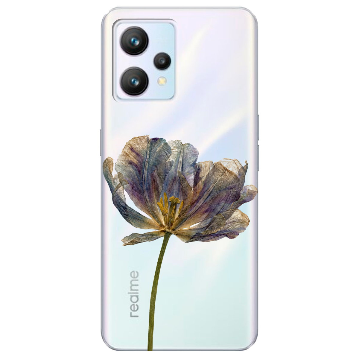 Чехол для Realme 9 прозрачный Нежный сухоцвет - фото 1 - Чехлы для телефонов