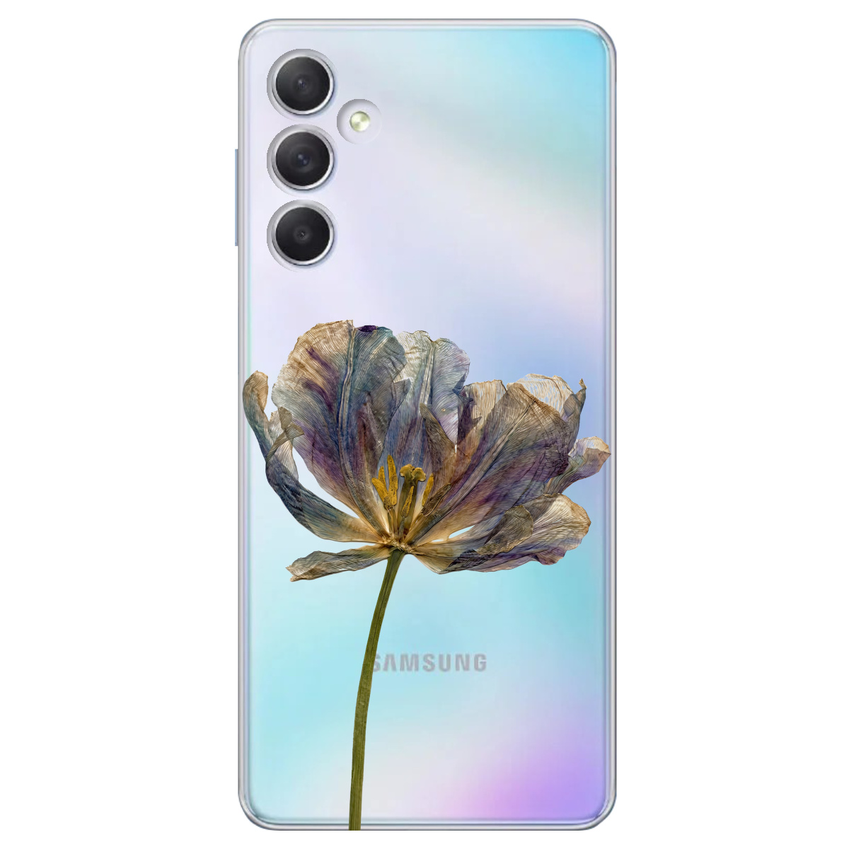 Чехол для Samsung Galaxy M54 5G прозрачный Нежный сухоцвет - фото 1 - Чехлы для телефонов