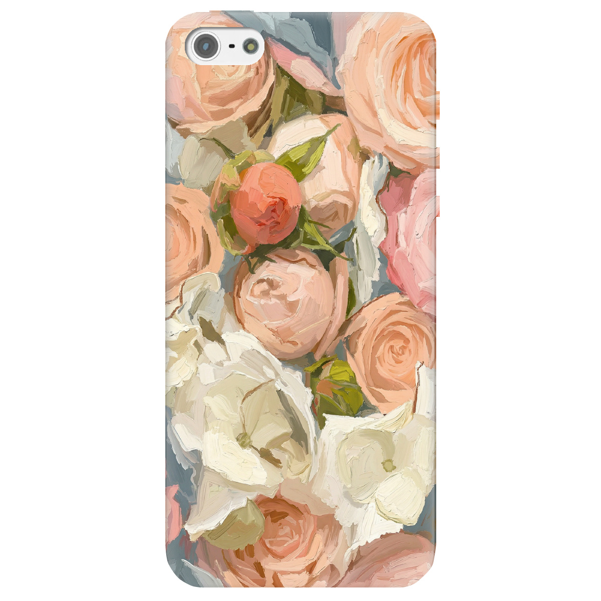 Чехол для Apple iPhone 5 / 5S прозрачный Пастель в цветах - фото 1 - Чехлы для телефонов
