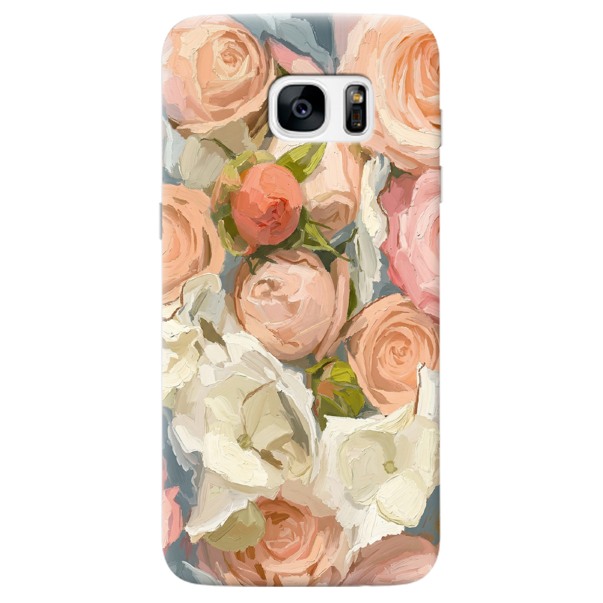 Чохол для Samsung Galaxy S7 Edge прозорий Пастель у квітах - фото 1 - Чохли для телефонів
