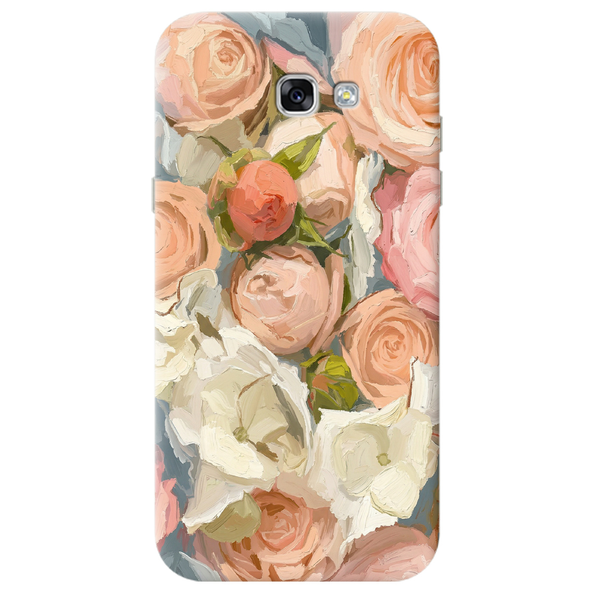 Чохол для Samsung Galaxy A7 2017 прозорий Пастель у квітах - фото 1 - Чохли для телефонів