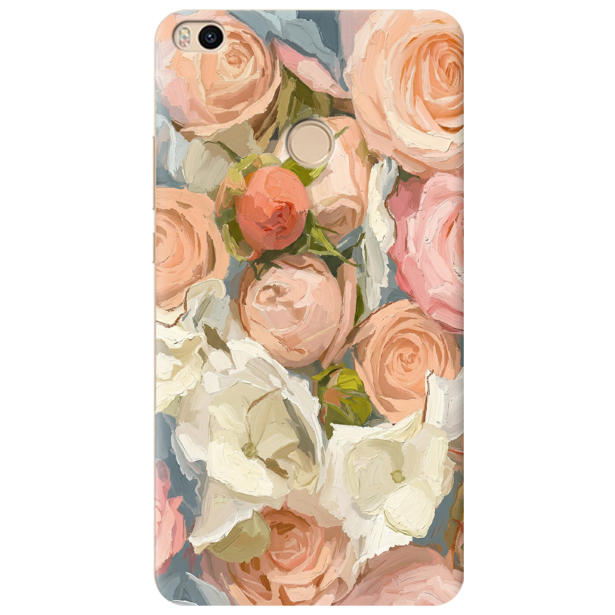 Чехол для Xiaomi Mi Max 2 прозрачный Пастель в цветах - фото 1 - Чехлы для телефонов