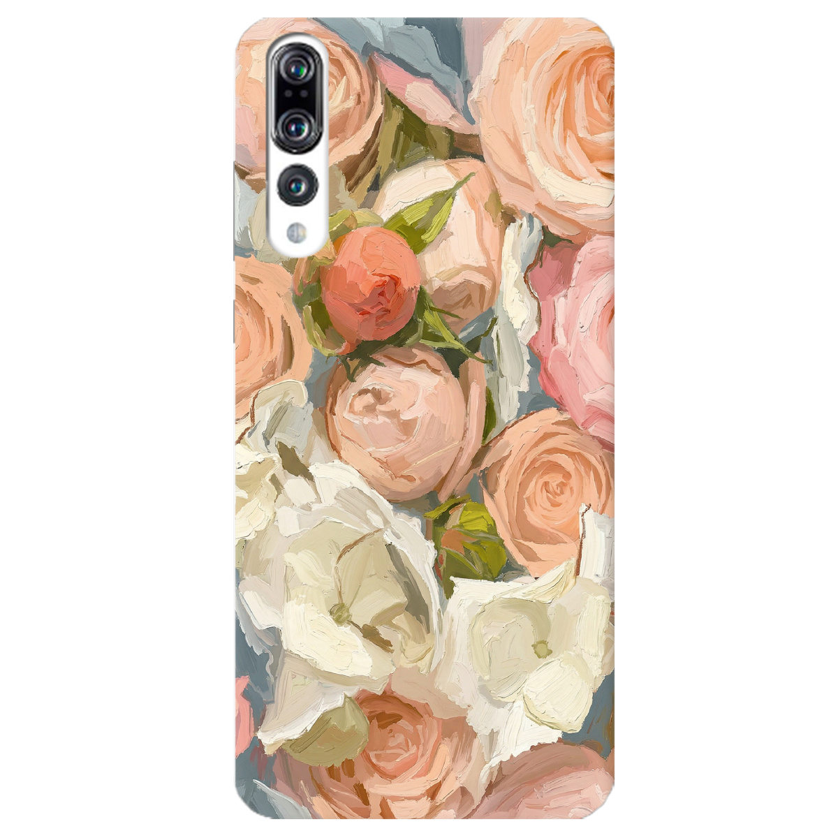 Чохол для Huawei P20 Pro прозорий Пастель у квітах - фото 1 - Чохли для телефонів