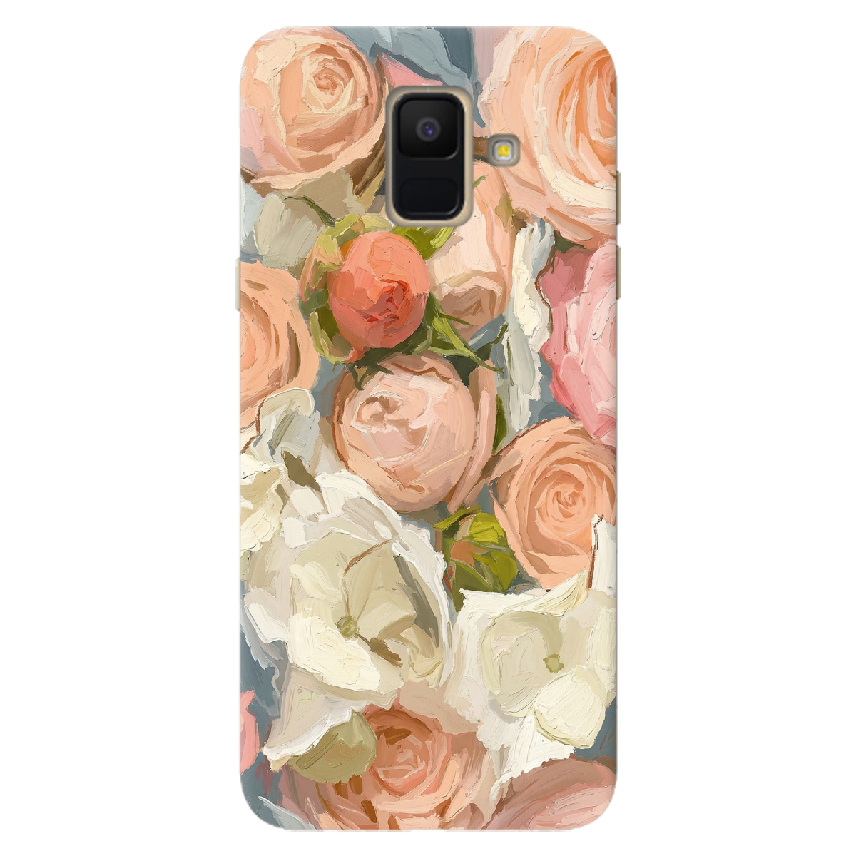 Чехол для Samsung Galaxy A6 2018 прозрачный Пастель в цветах - фото 1 - Чехлы для телефонов