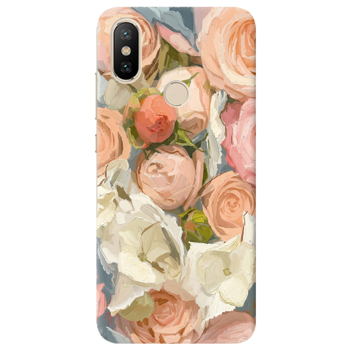 Чохол для Xiaomi Mi A2 Mi 6X прозорий Пастель у квітах - фото 1 - Чохли для телефонів