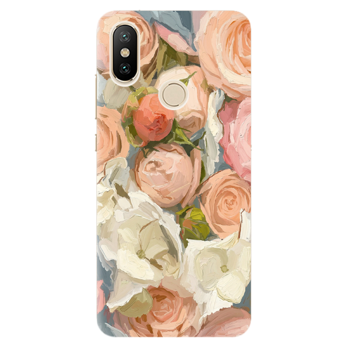 Чохол для Xiaomi Mi A2 Lite прозорий Пастель у квітах - фото 1 - Чохли для телефонів