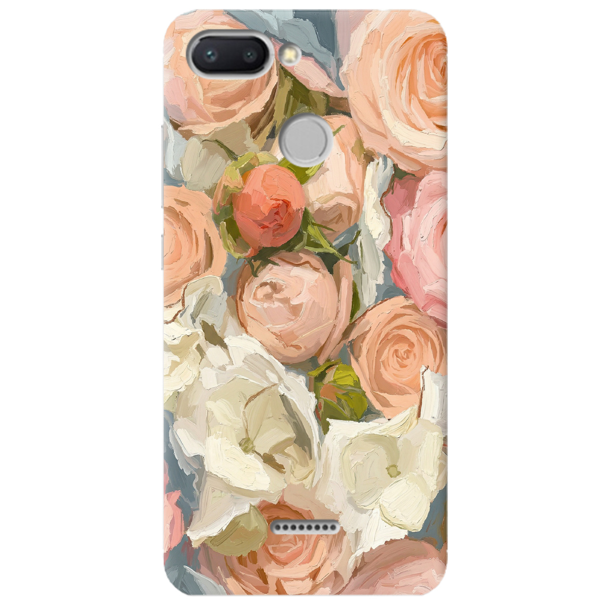 Чехол для Xiaomi Redmi 6 прозрачный Пастель в цветах - фото 1 - Чехлы для телефонов