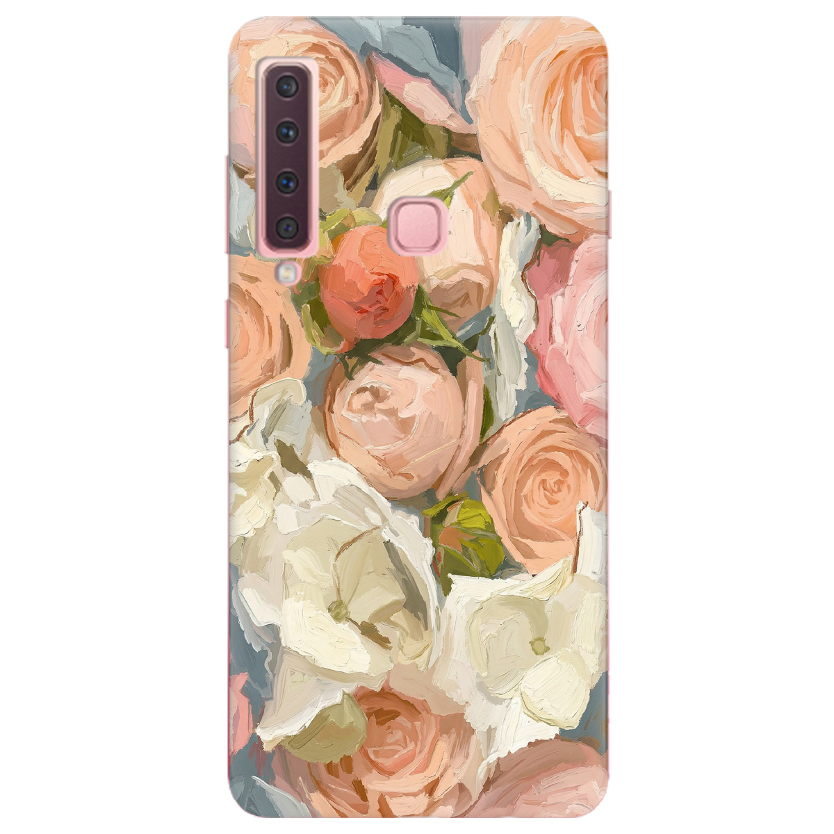 Чехол для Samsung Galaxy A9 2018 прозрачный Пастель в цветах - фото 1 - Чехлы для телефонов