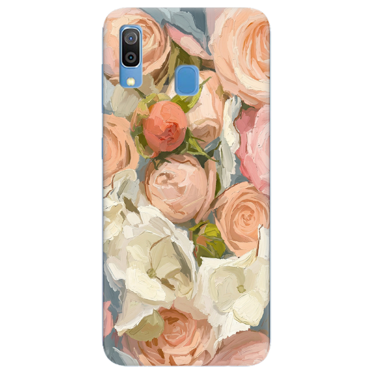 Чехол для Samsung Galaxy A30 прозрачный Пастель в цветах - фото 1 - Чехлы для телефонов