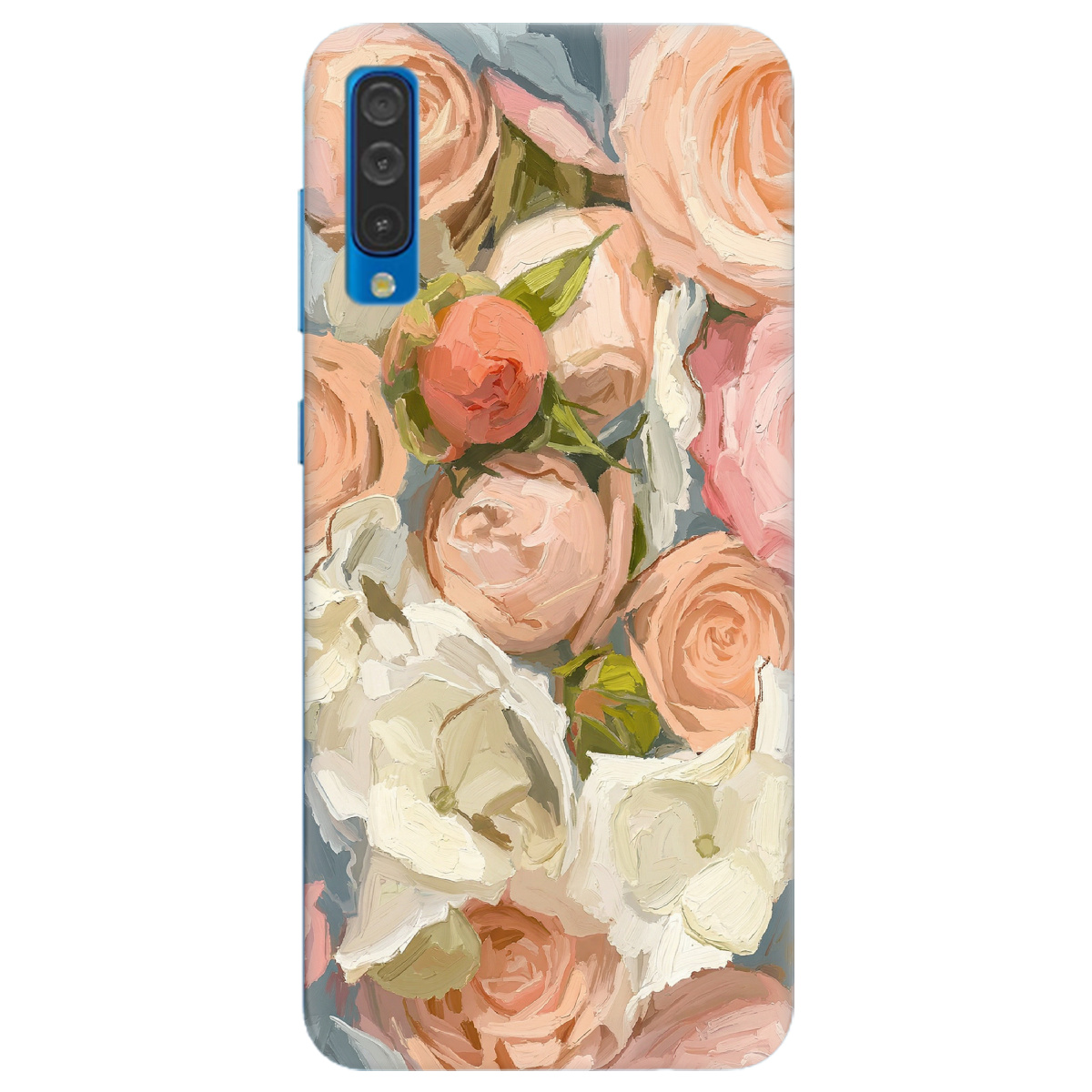 Чохол для Samsung Galaxy A50 прозорий Пастель у квітах - фото 1 - Чохли для телефонів