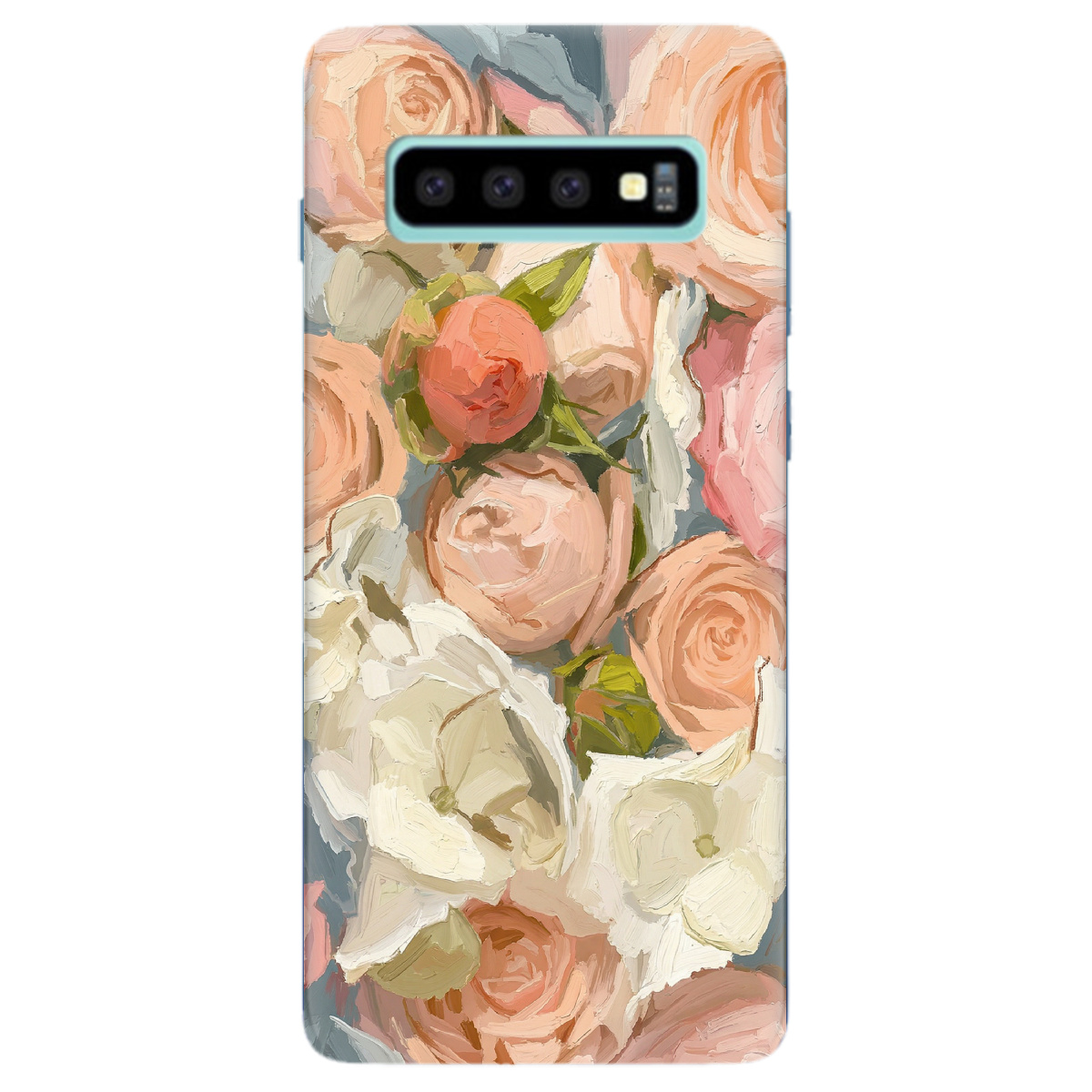 Чохол для Samsung Galaxy S10 Plus прозорий Пастель у квітах - фото 1 - Чохли для телефонів