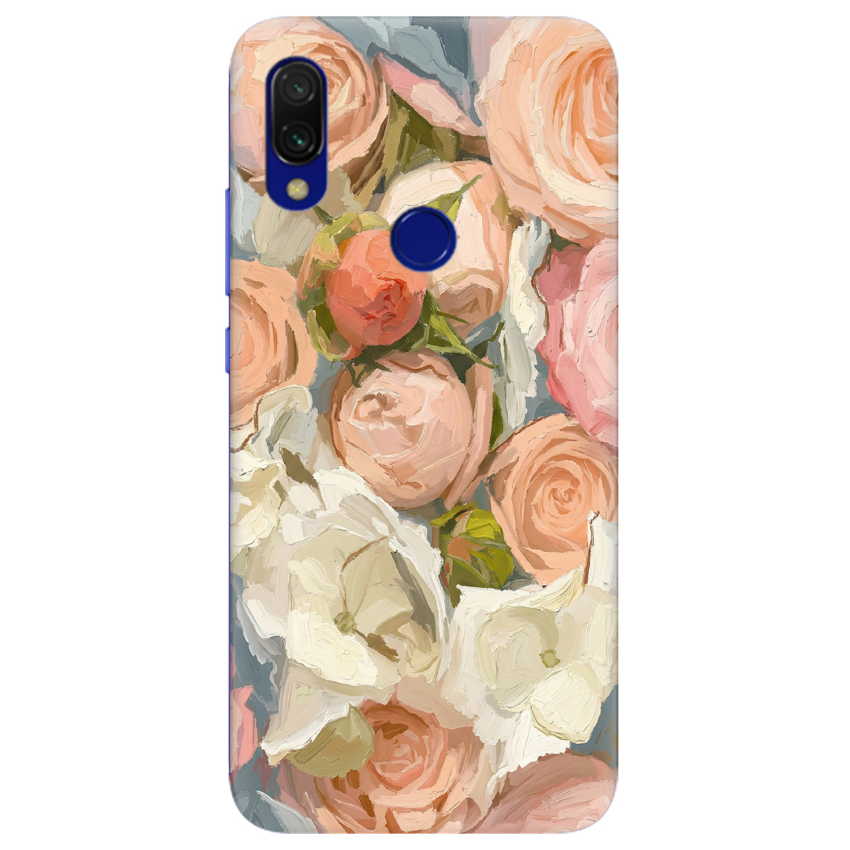 Чохол для Xiaomi Redmi 7 прозорий Пастель у квітах - фото 1 - Чохли для телефонів