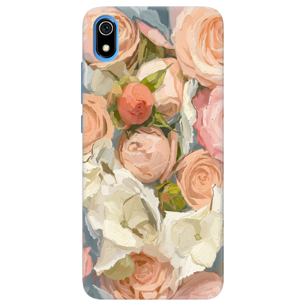 Чехол для Xiaomi Redmi 7A прозрачный Пастель в цветах - фото 1 - Чехлы для телефонов