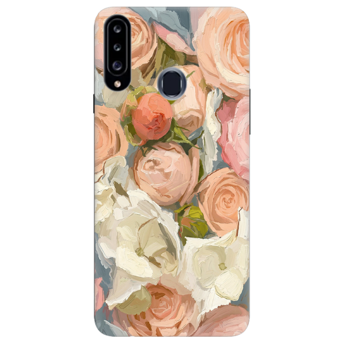 Чехол для Samsung Galaxy A20s прозрачный Пастель в цветах - фото 1 - Чехлы для телефонов