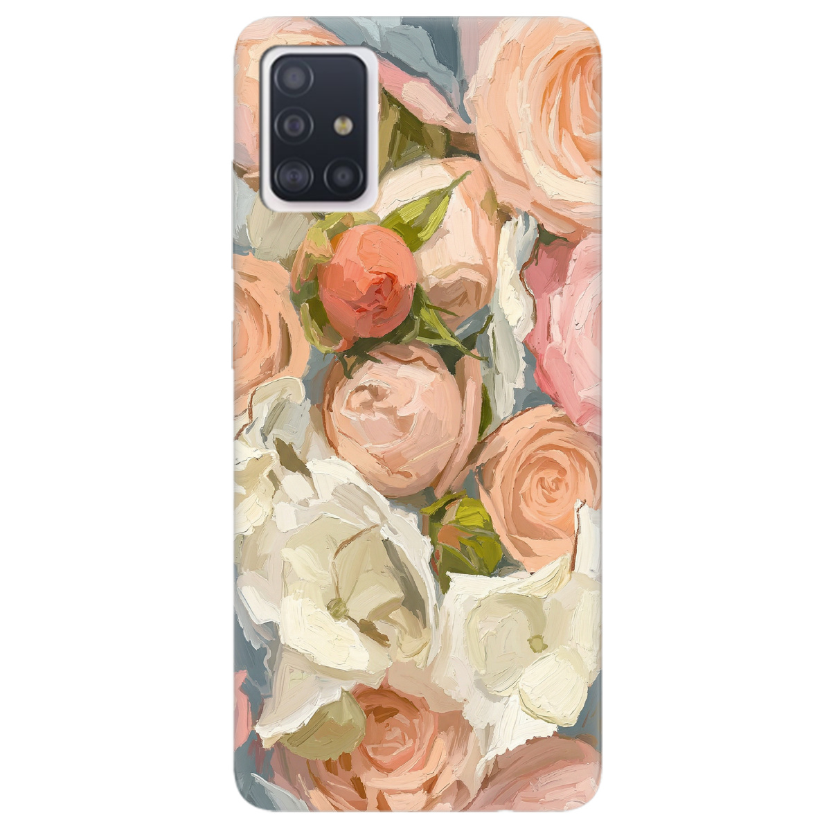 Чехол для Samsung Galaxy A51 прозрачный Пастель в цветах - фото 1 - Чехлы для телефонов
