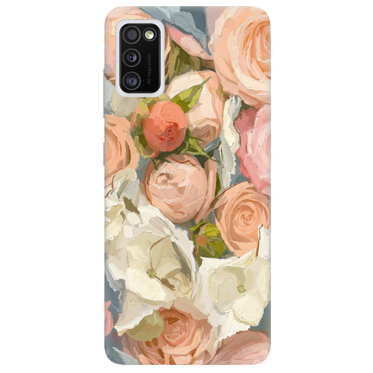 Чохол для Samsung Galaxy A41 прозорий Пастель у квітах - фото 1 - Чохли для телефонів