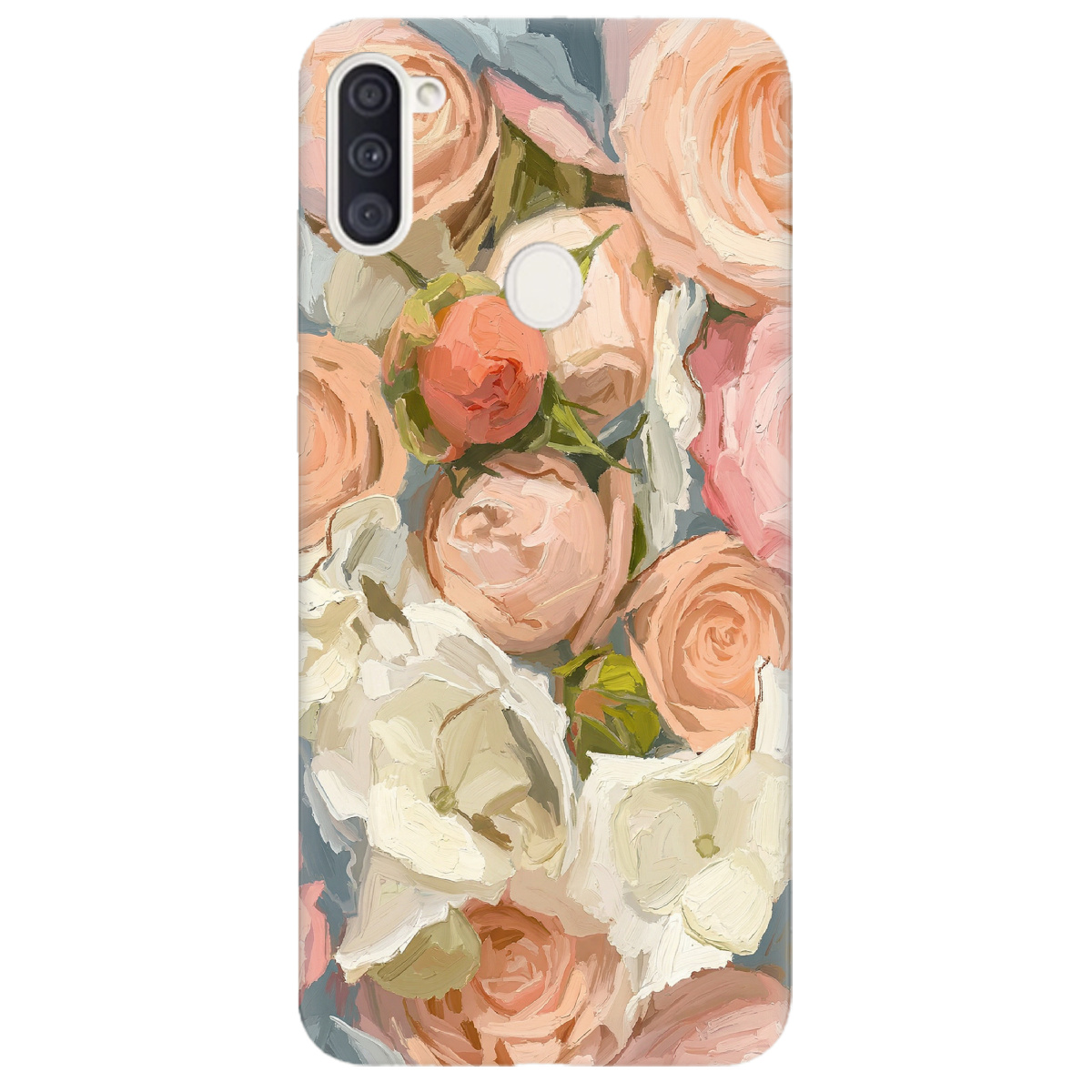 Чехол для Samsung Galaxy A11 прозрачный Пастель в цветах - фото 1 - Чехлы для телефонов