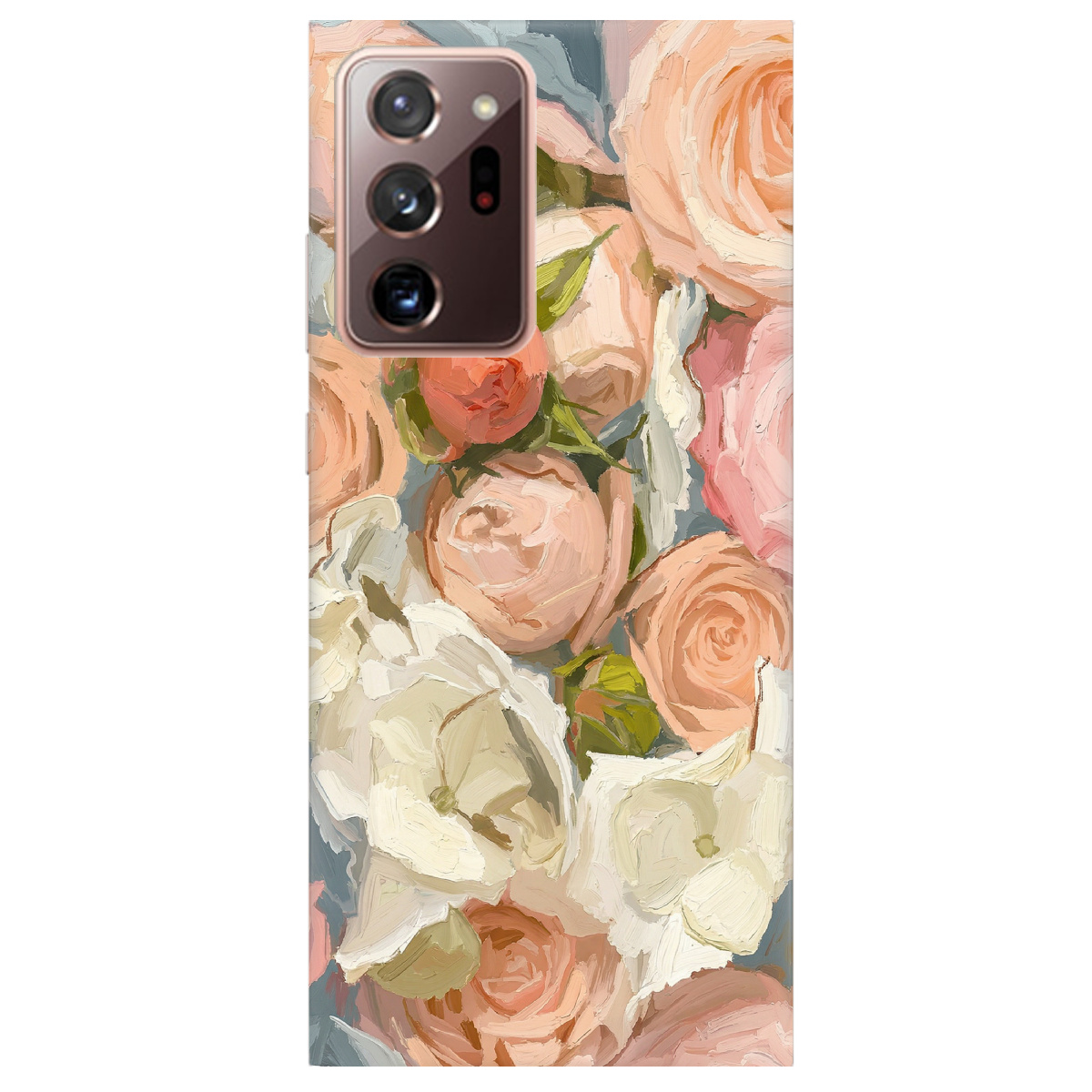 Чехол для Samsung Galaxy Note 20 Ultra прозрачный Пастель в цветах - фото 1 - Чехлы для телефонов