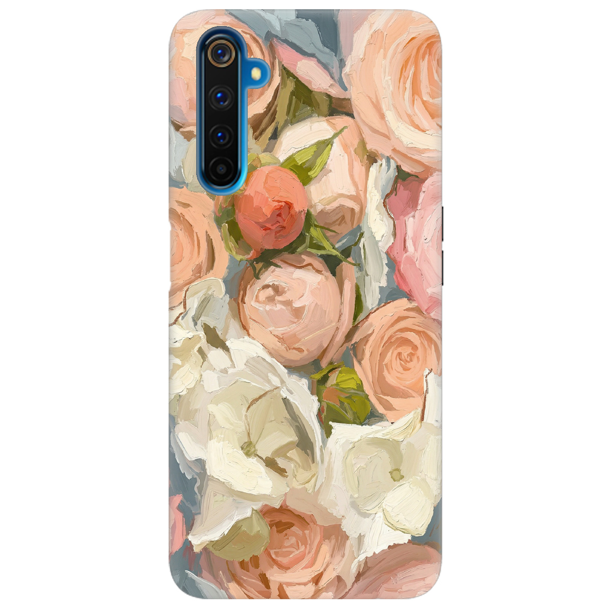 Чехол для Realme 6 Pro прозрачный Пастель в цветах - фото 1 - Чехлы для телефонов