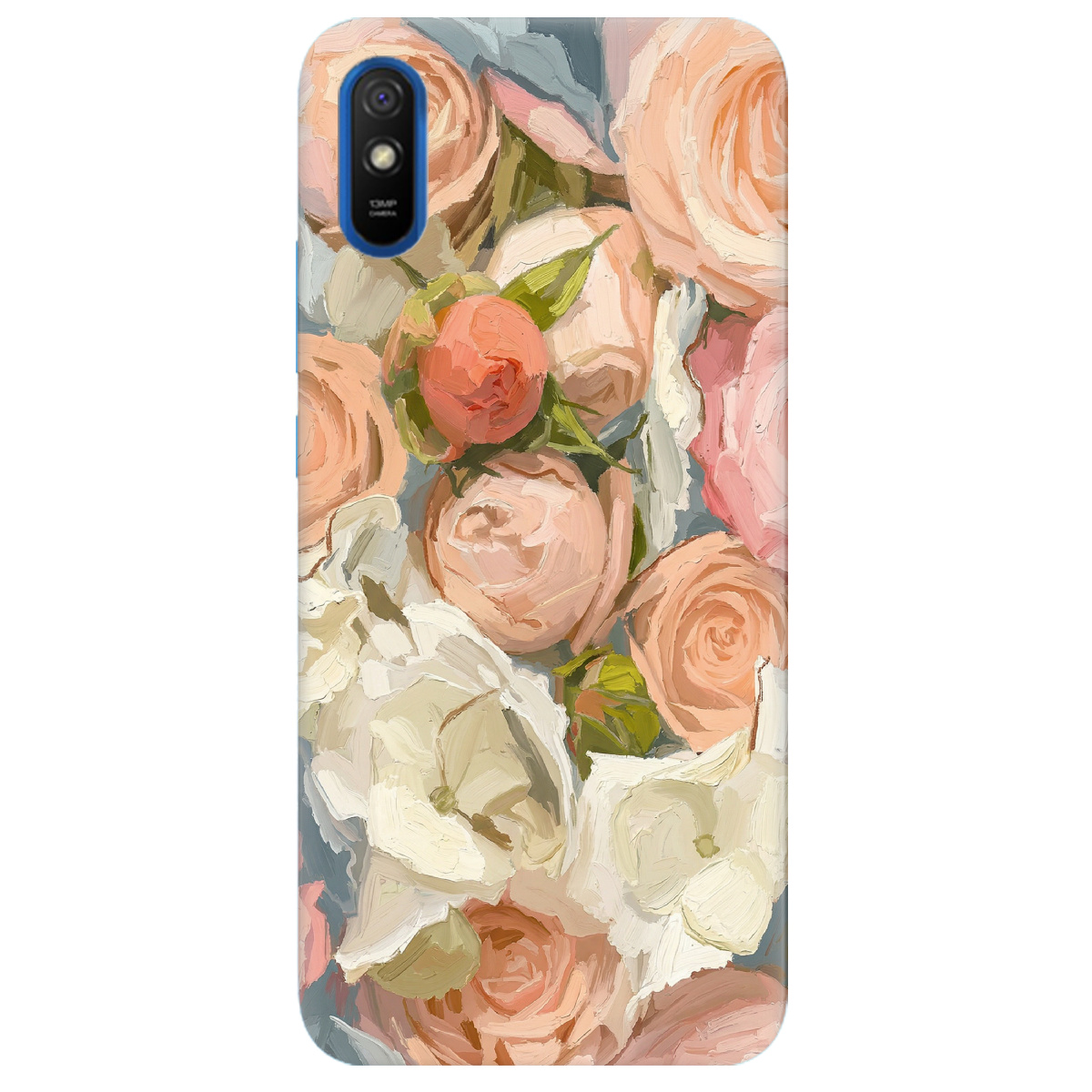 Чохол для Xiaomi Redmi 9A прозорий Пастель у квітах - фото 1 - Чохли для телефонів