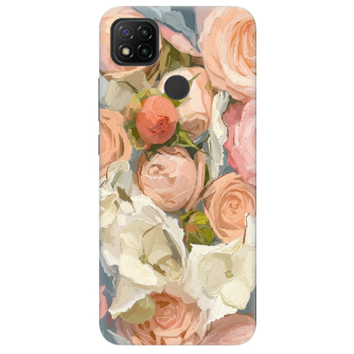 Чохол для Xiaomi Redmi 9C прозорий Пастель у квітах - фото 1 - Чохли для телефонів