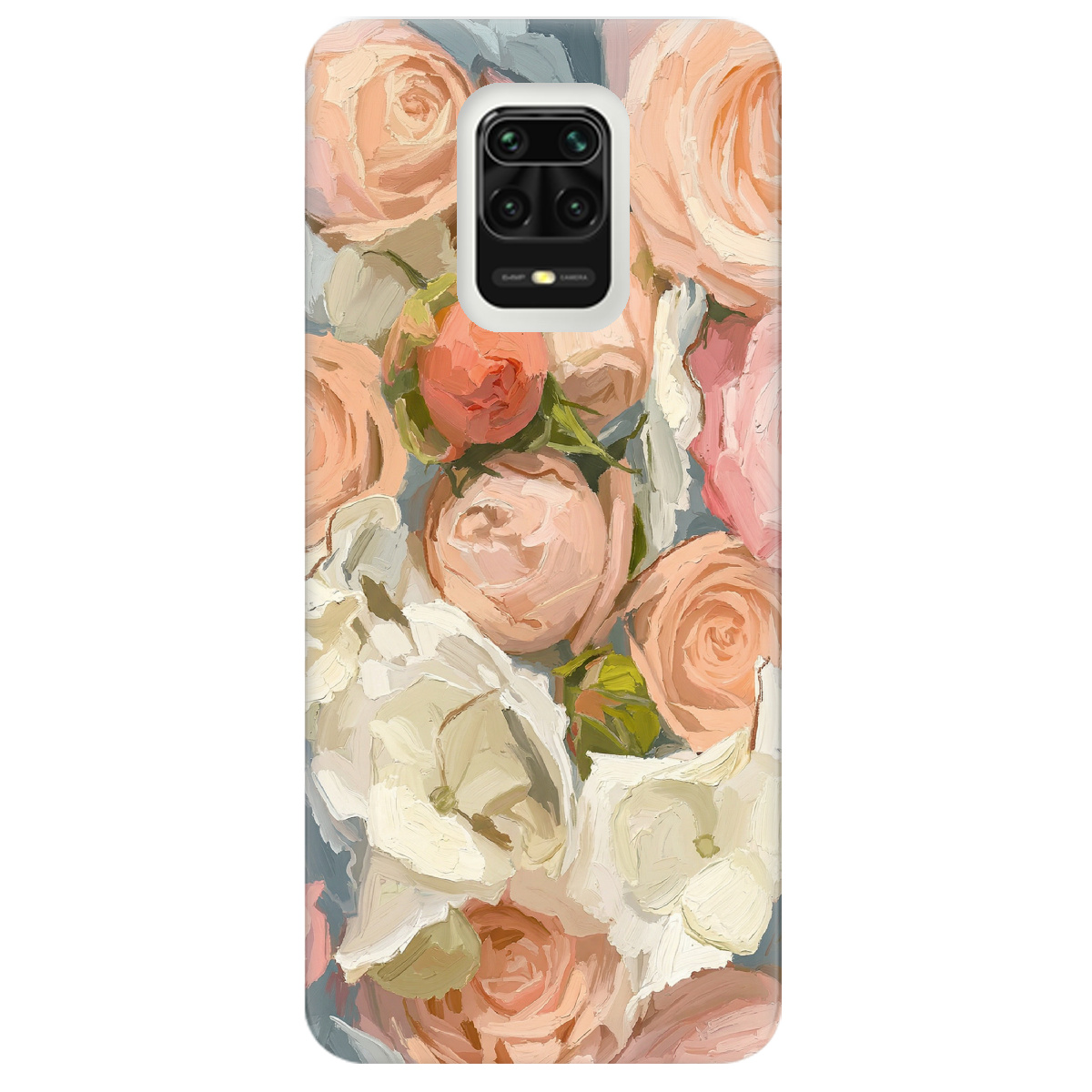 Чохол для Xiaomi Redmi Note 9 Pro прозорий Пастель у квітах - фото 1 - Чохли для телефонів