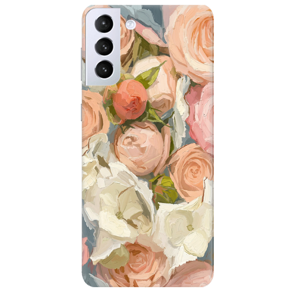 Чехол для Samsung Galaxy S21 прозрачный Пастель в цветах - фото 1 - Чехлы для телефонов