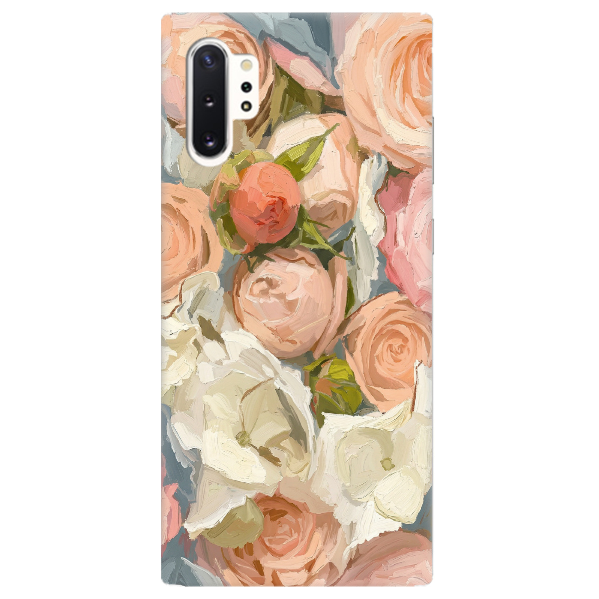 Чехол для Samsung Galaxy Note 10 Plus прозрачный Пастель в цветах - фото 1 - Чехлы для телефонов