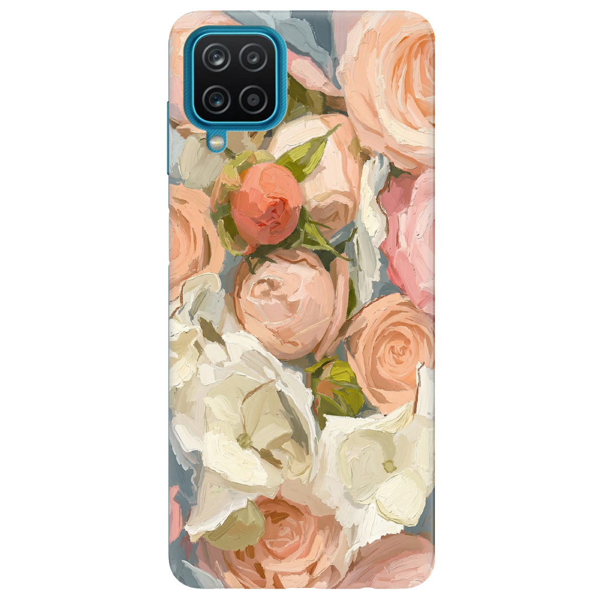 Чехол для Samsung Galaxy A12 4G прозрачный Пастель в цветах - фото 1 - Чехлы для телефонов